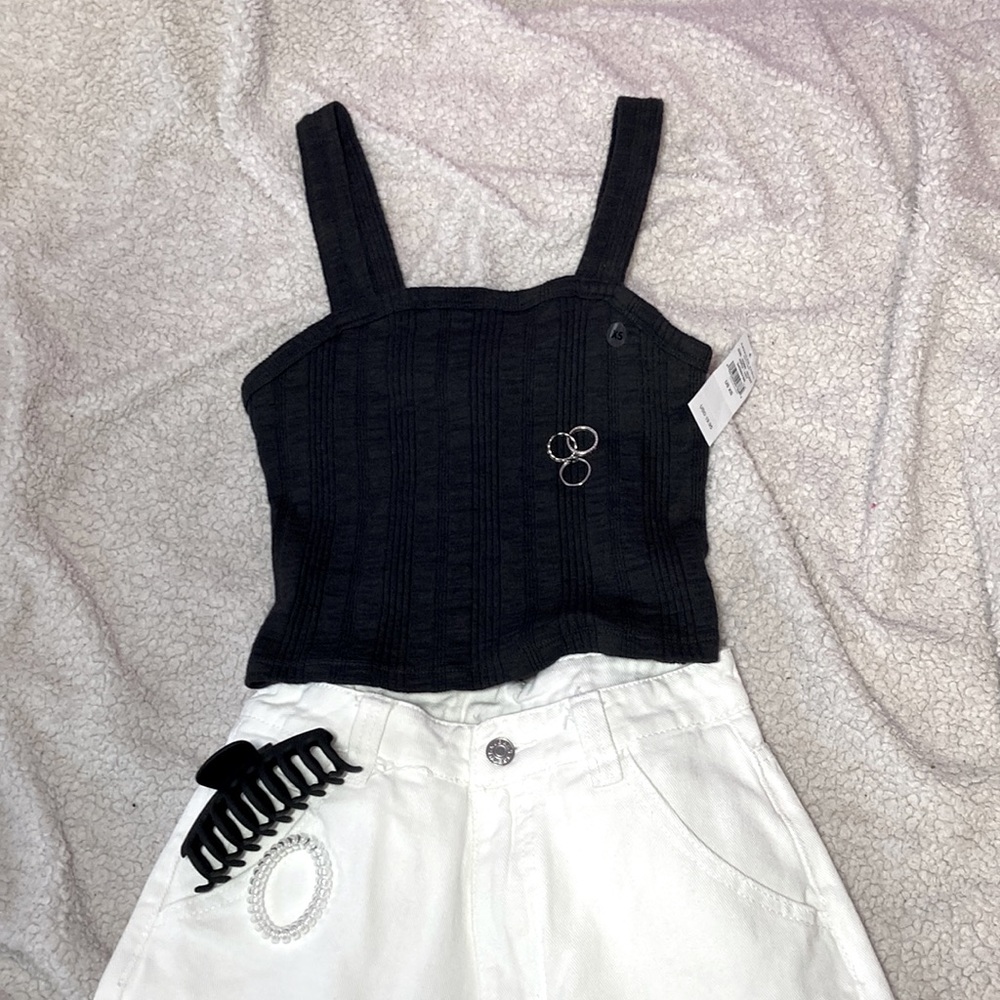 American Eagle Square Necked Black Tank Top | Women’s XS | New With Tags